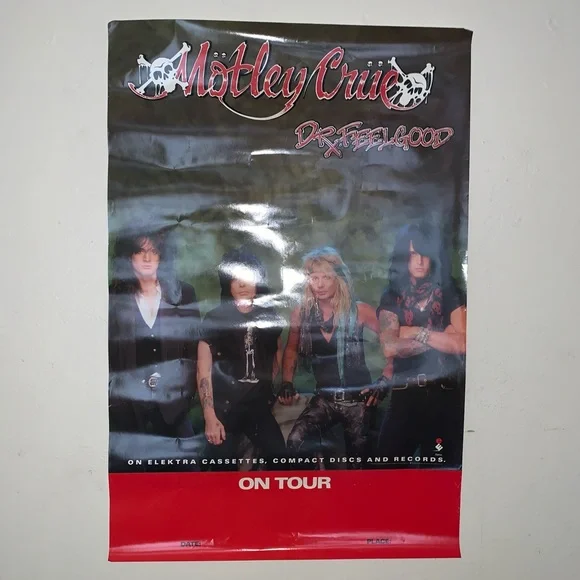 Vintage 1989 Motley Crue Dr. Feelgood Vintage Poster 30” x 20” - Picture 7 of 8